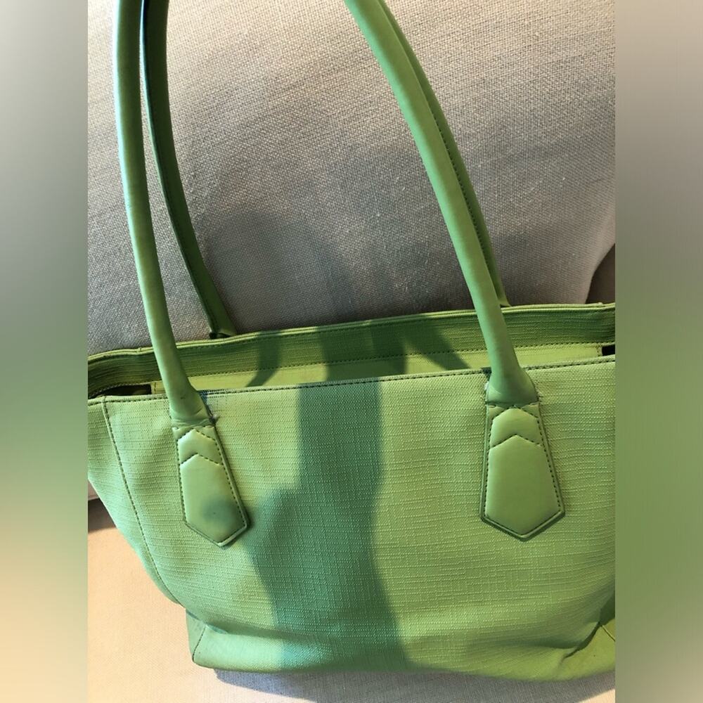 Dagne Dover Lime Green Signature Tote Bag - Picture 12 of 16